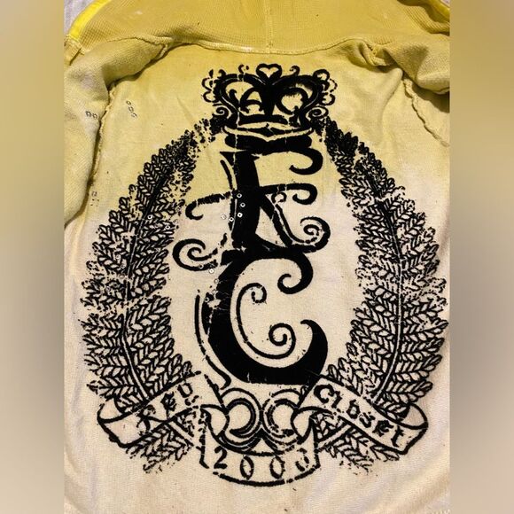 Key Closet | RARE Women’s / Juniors ombre’ Swarovski crystals hoodie NWT XS - Picture 9 of 12